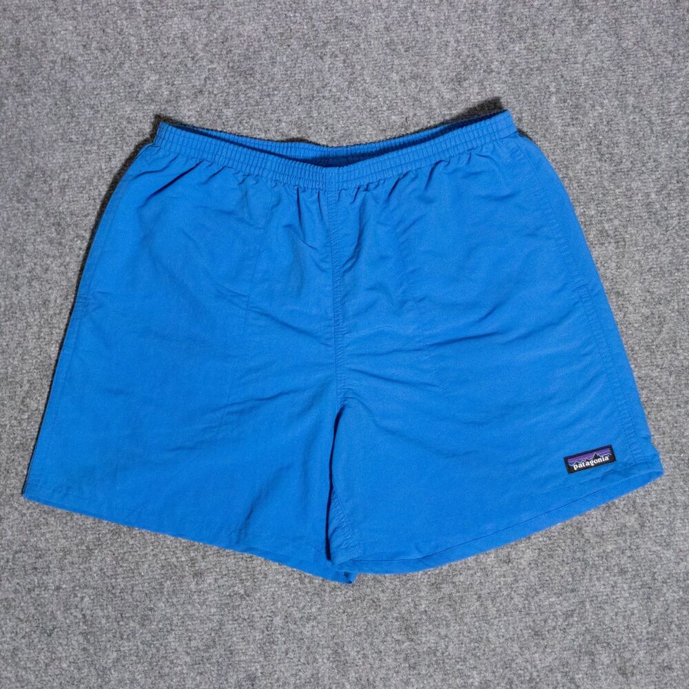Patagonia Baggies Shorts 5" Inseam Men's Medium Outdoors Hiking Swim Nylon Blue